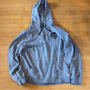 Roots Men's Heather Gray Hooded Sweatshirt with Logo